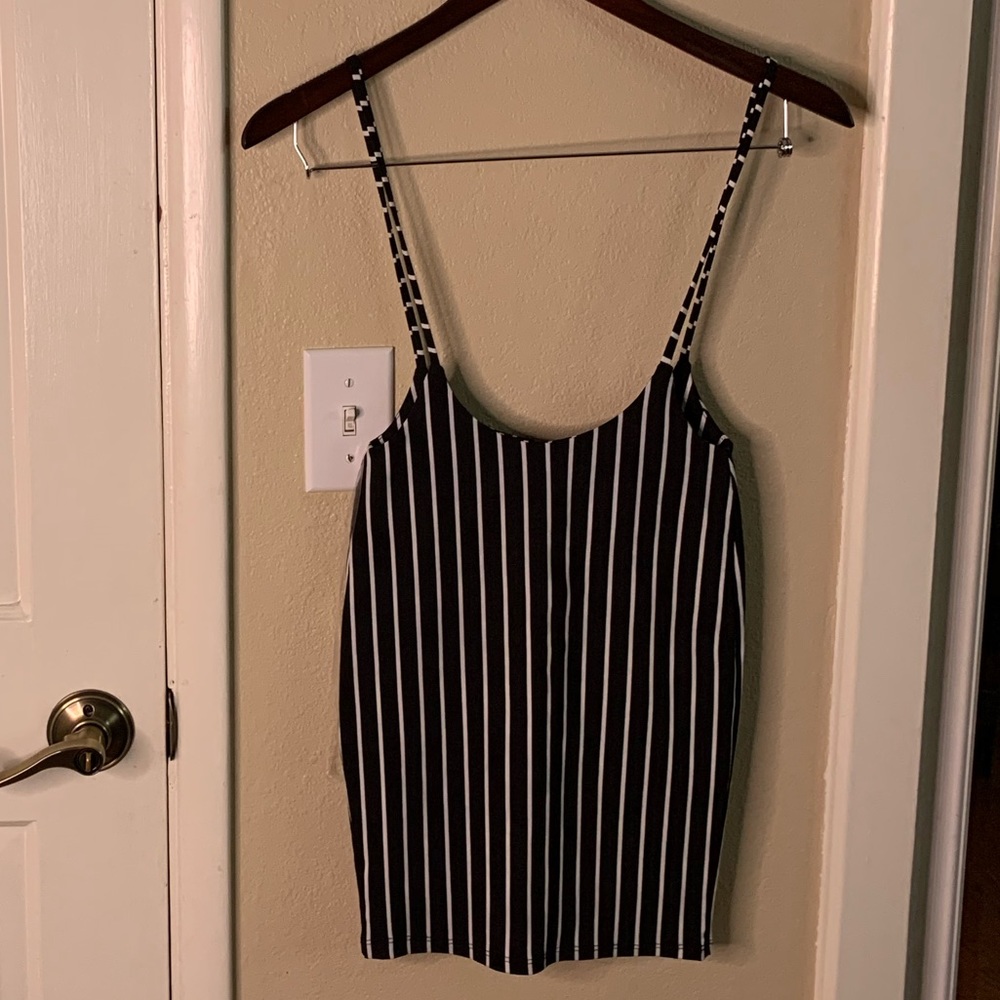 Black & white skirt with straps